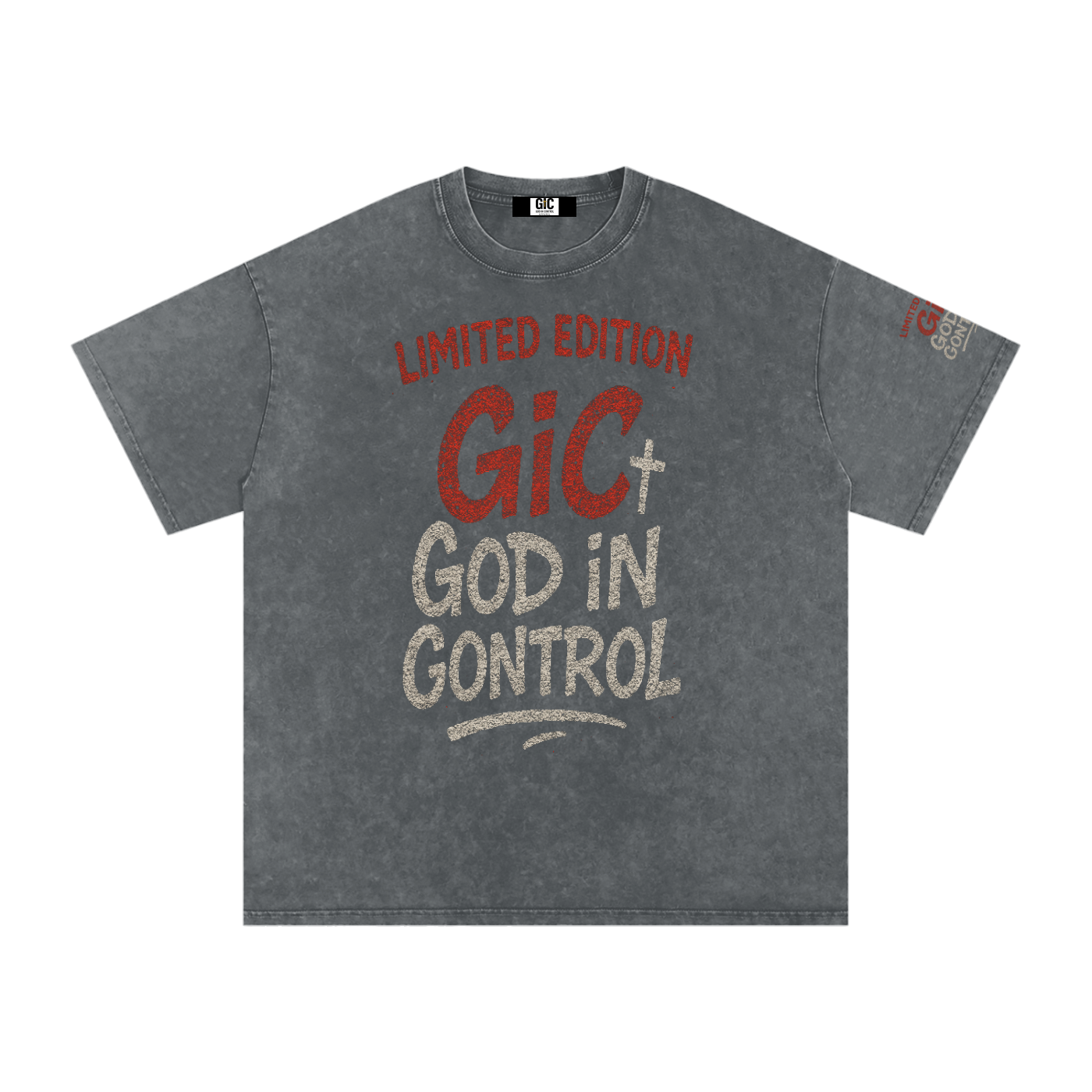 Snow Washed Oversized Cotton T-Shirt