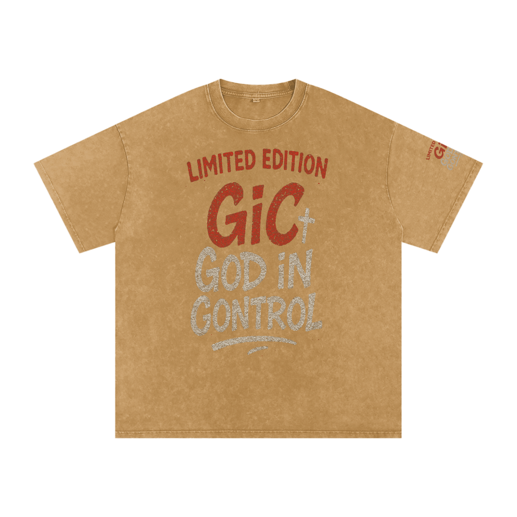 Snow Washed Oversized Cotton T-Shirt