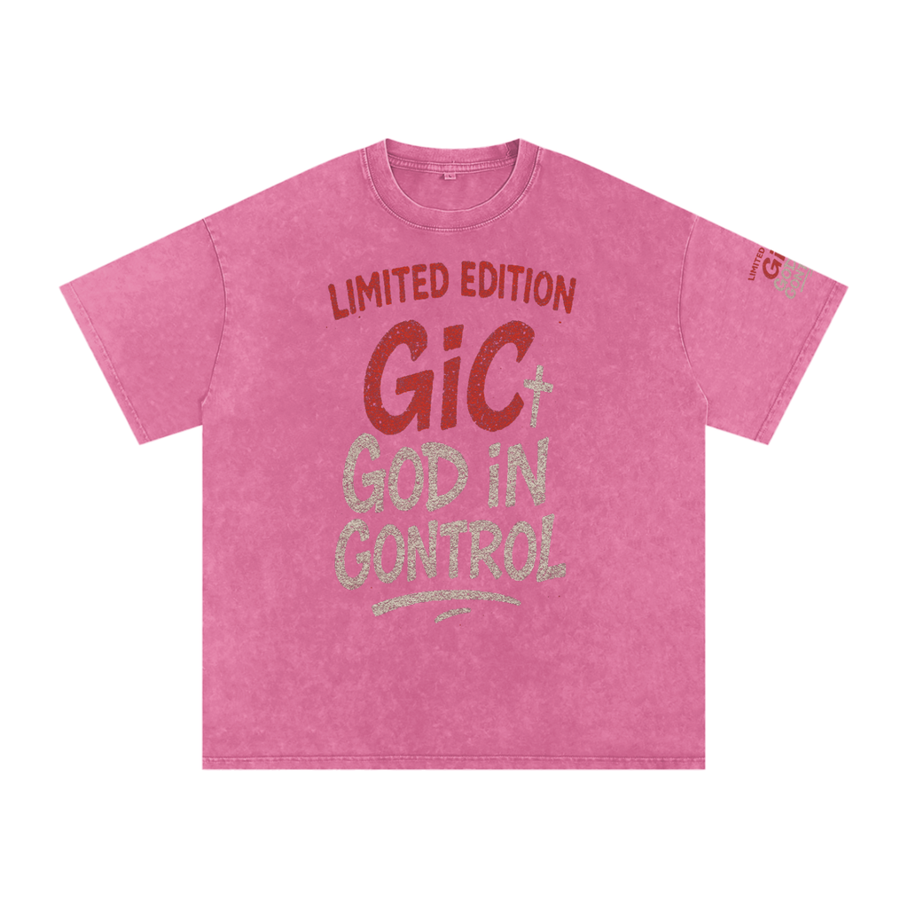 Snow Washed Oversized Cotton T-Shirt