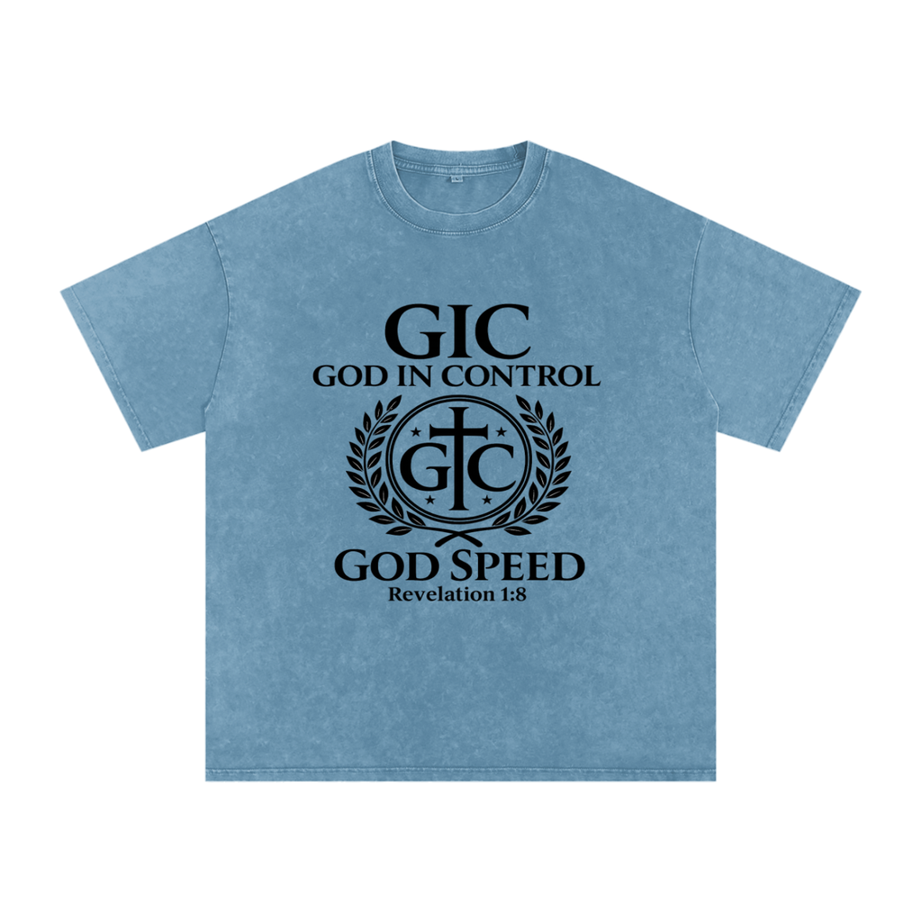 Snow Washed Oversized Cotton T-Shirt