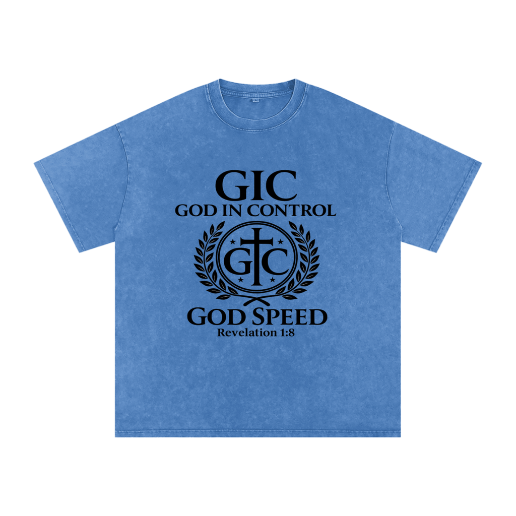 Snow Washed Oversized Cotton T-Shirt