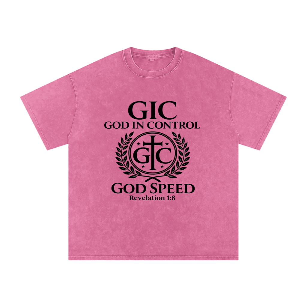 Snow Washed Oversized Cotton T-Shirt