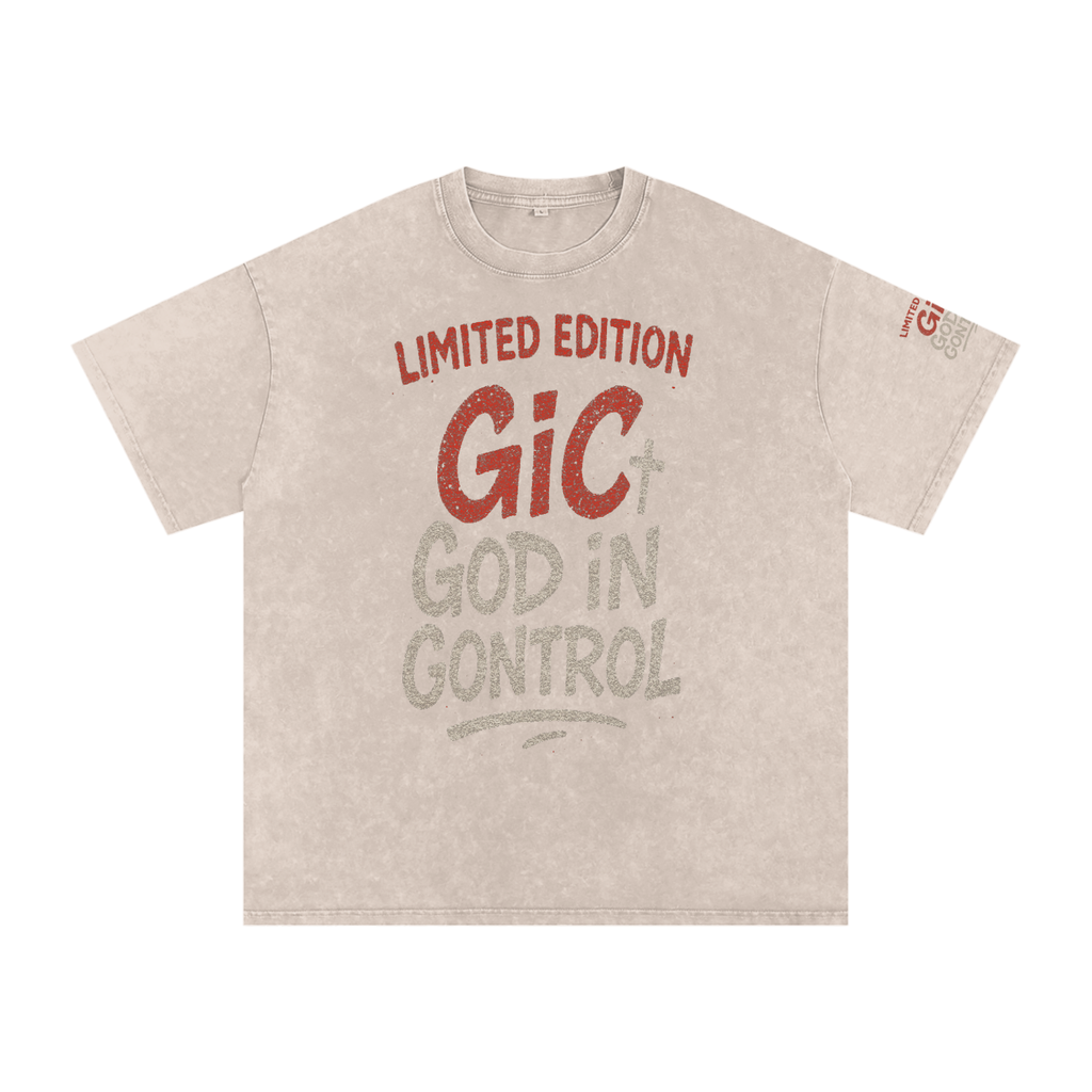 Snow Washed Oversized Cotton T-Shirt