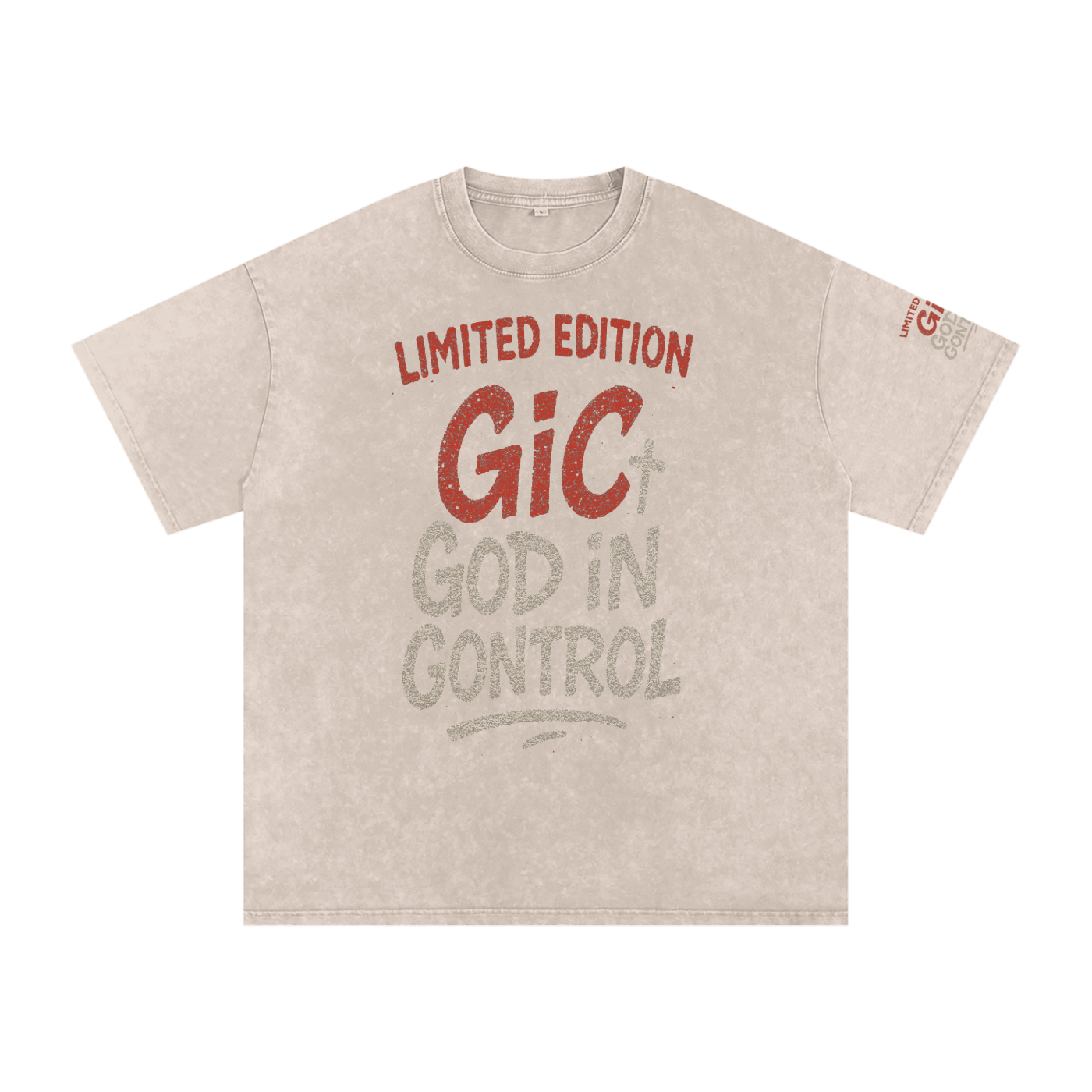 Snow Washed Oversized Cotton T-Shirt