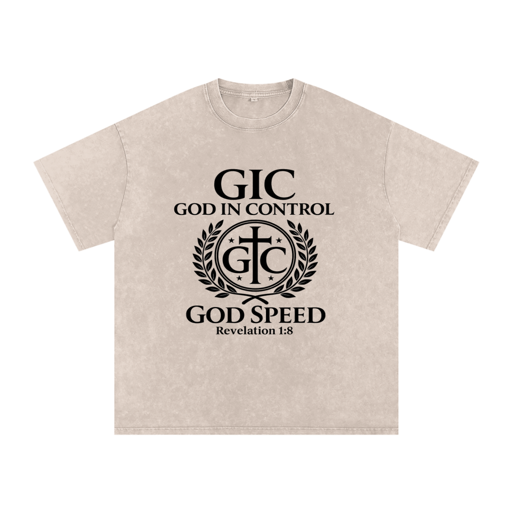 Snow Washed Oversized Cotton T-Shirt