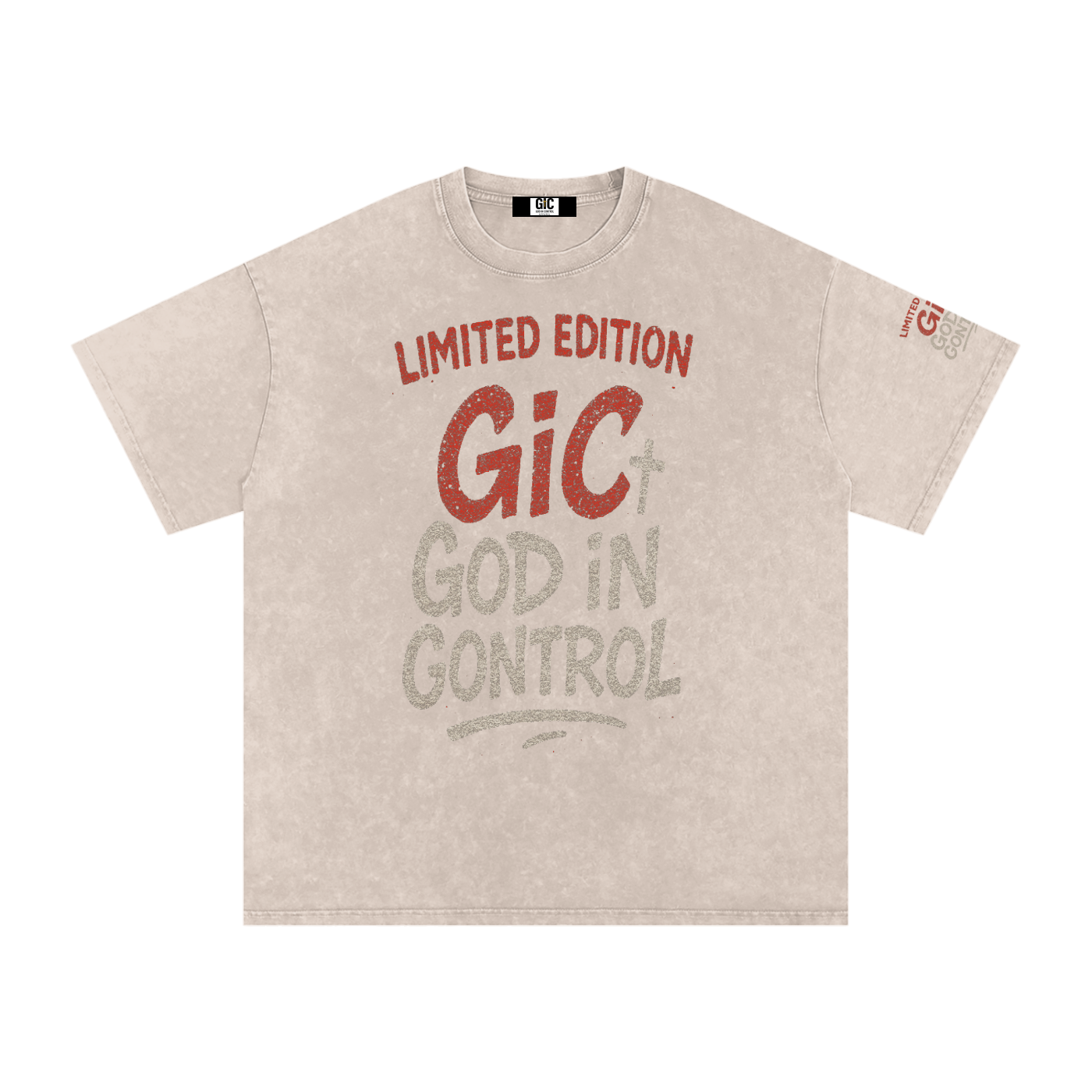 Snow Washed Oversized Cotton T-Shirt