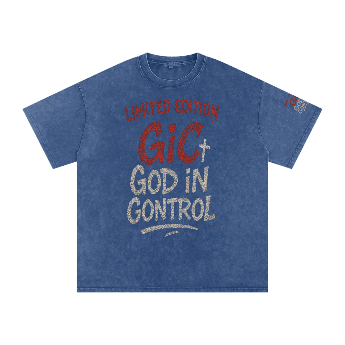 Snow Washed Oversized Cotton T-Shirt