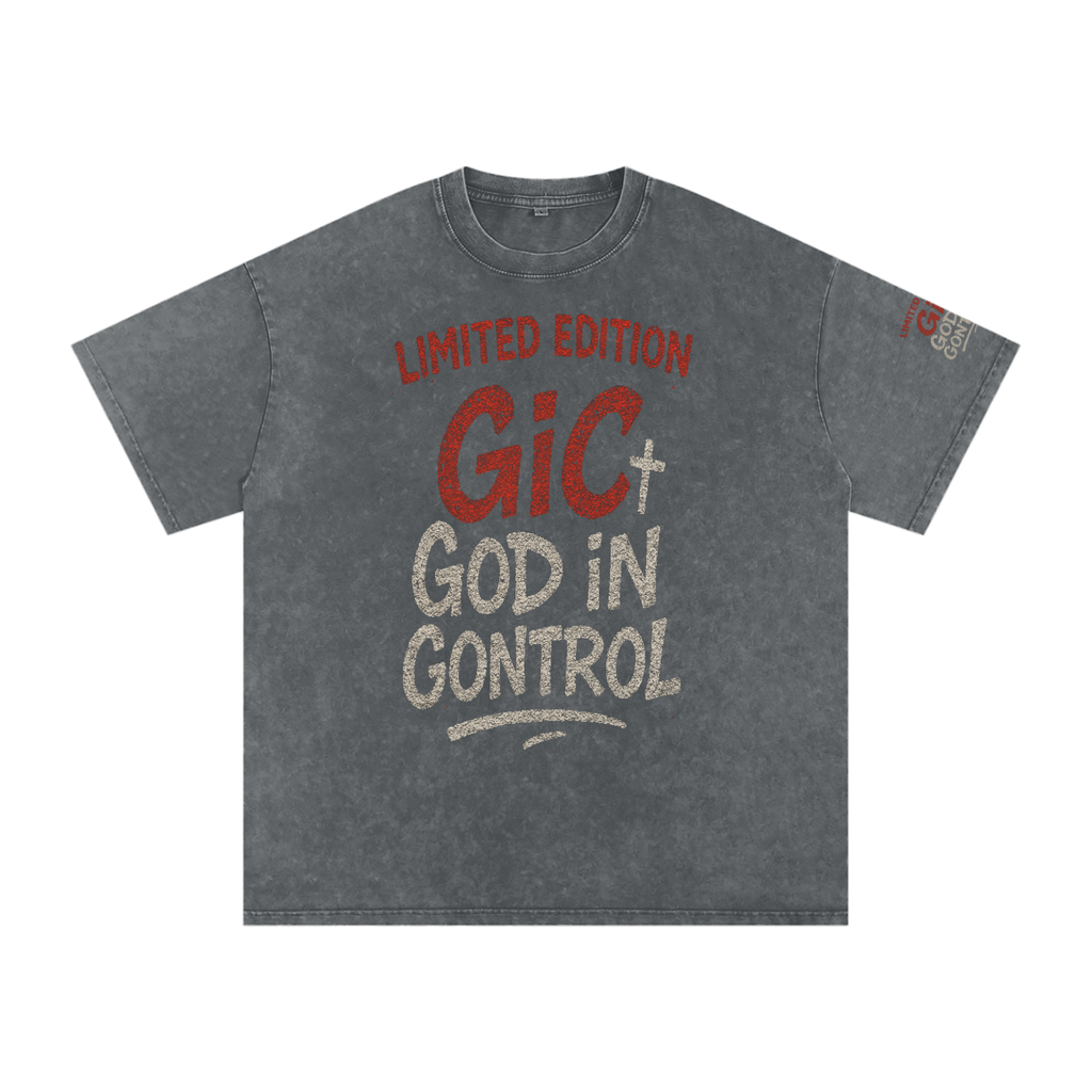 Snow Washed Oversized Cotton T-Shirt