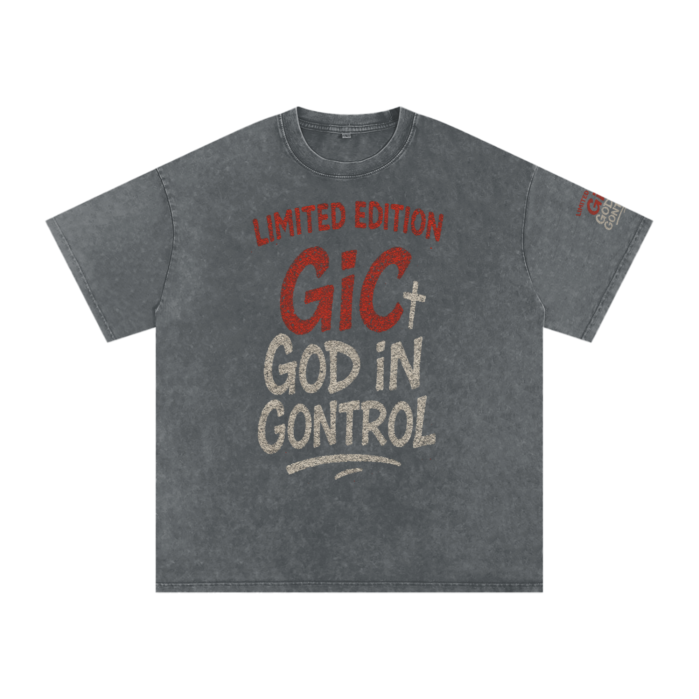 Snow Washed Oversized Cotton T-Shirt