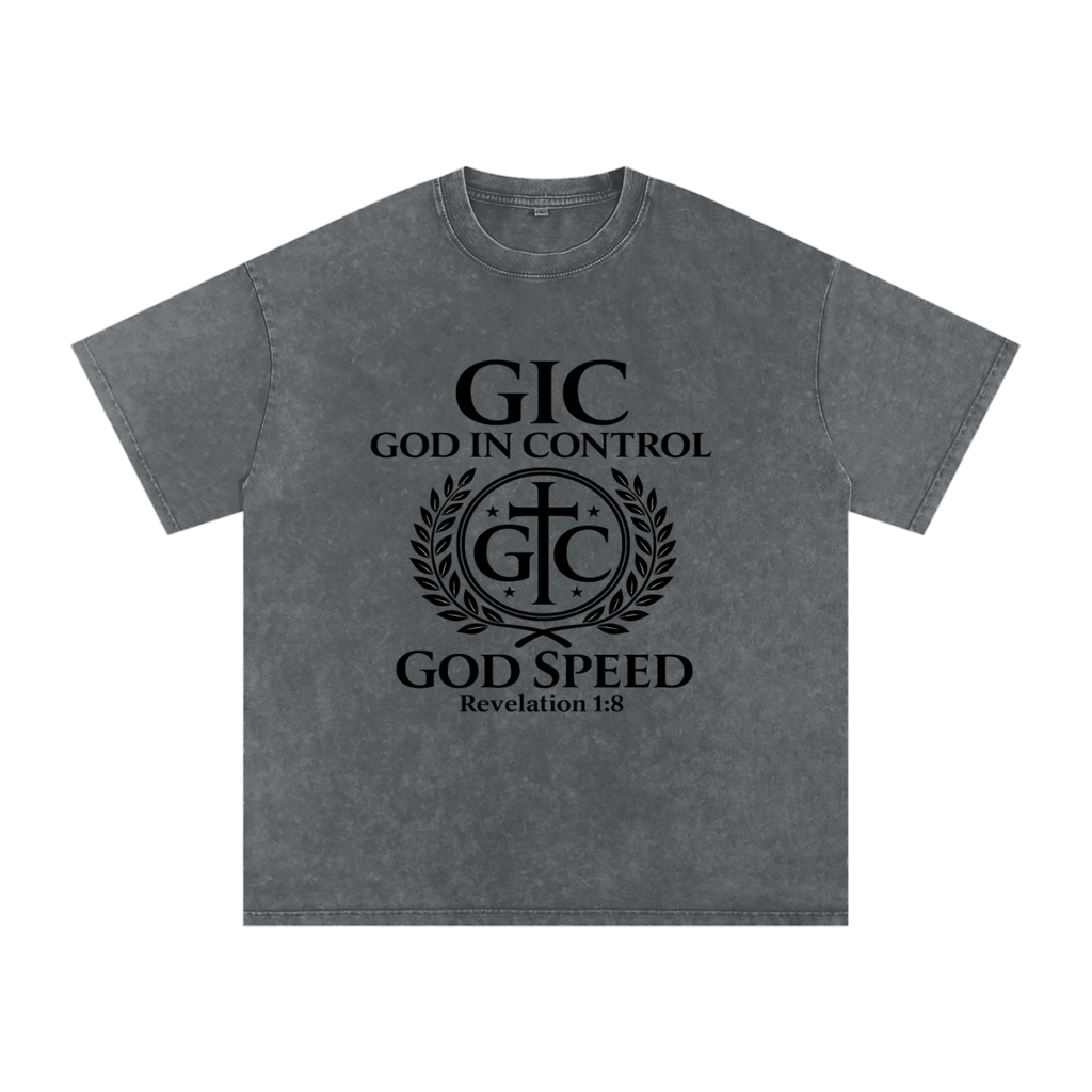 Snow Washed Oversized Cotton T-Shirt