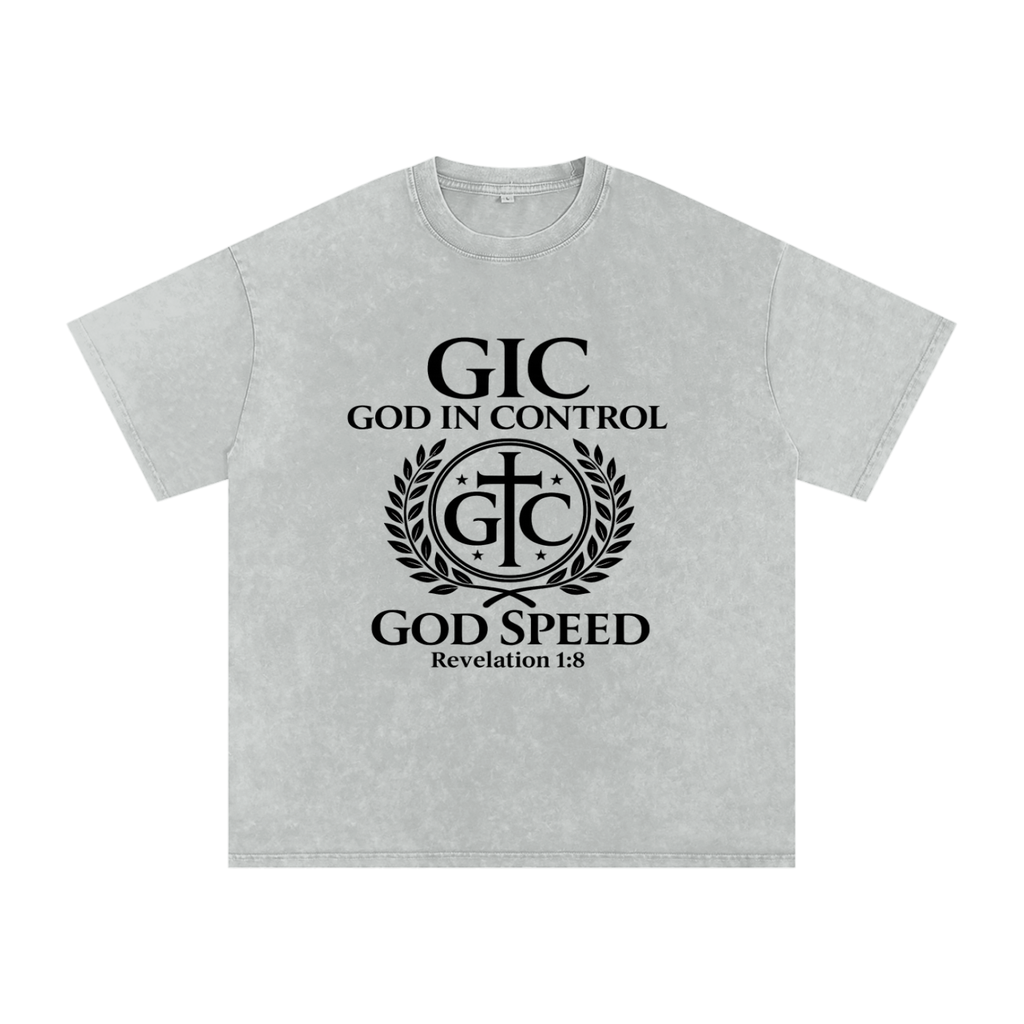 Snow Washed Oversized Cotton T-Shirt