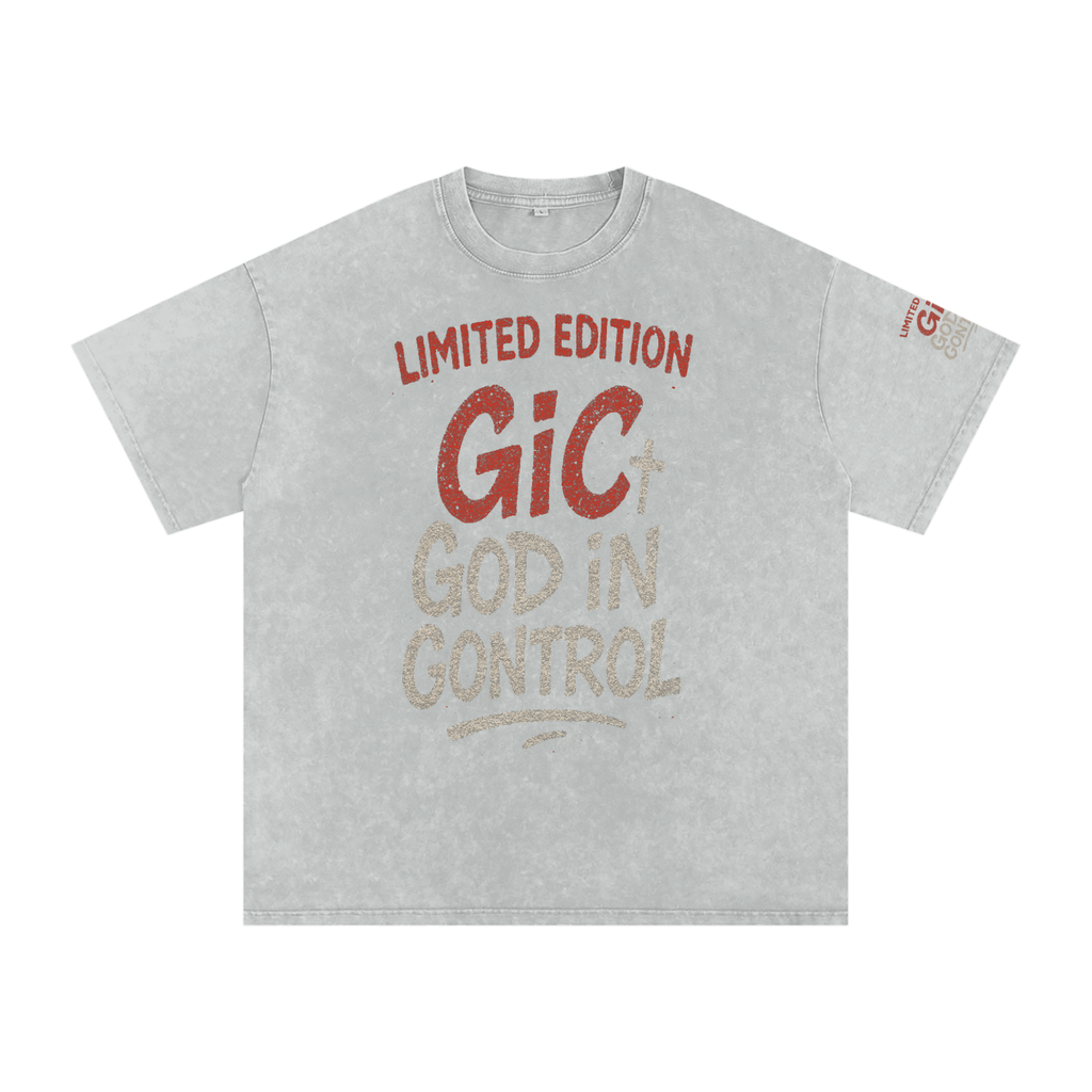 Snow Washed Oversized Cotton T-Shirt