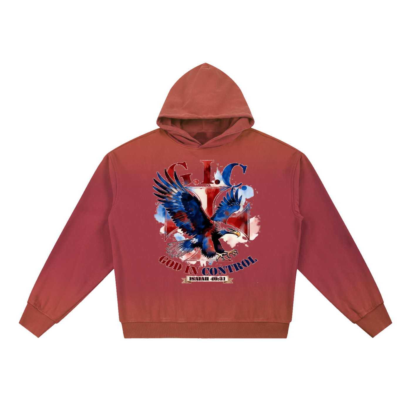 Vintage Washed Gradient Fleece Hoodie