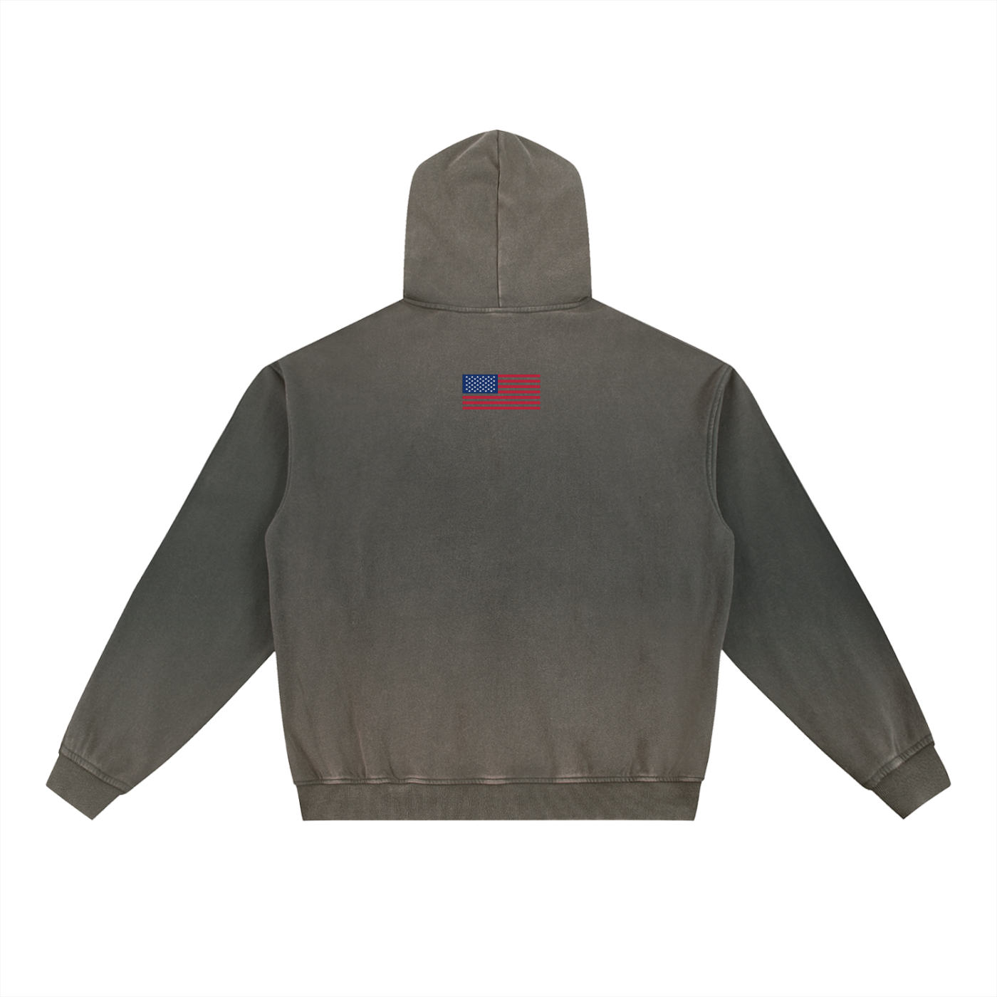 Vintage Washed Gradient Fleece Hoodie