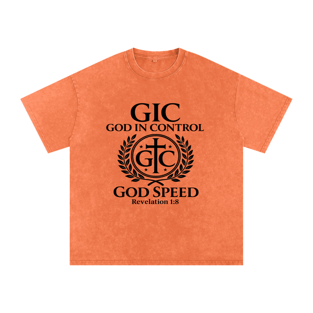 Snow Washed Oversized Cotton T-Shirt